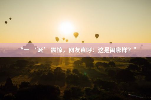 “一 ‘诞’ 震惊，网友直呼：这是闹哪样？”