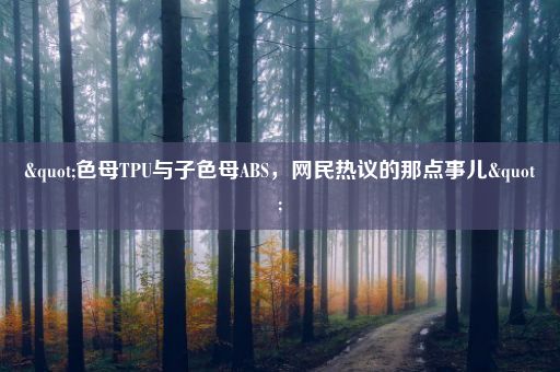 "色母TPU与子色母ABS，网民热议的那点事儿"