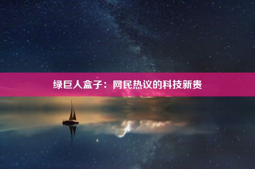 绿巨人盒子：网民热议的科技新贵