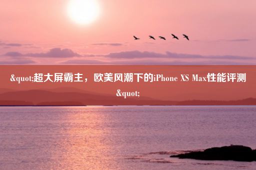 "超大屏霸主，欧美风潮下的iPhone XS Max性能评测"