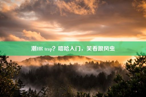 潮HR trap？嘻哈入门，笑看跟风虫