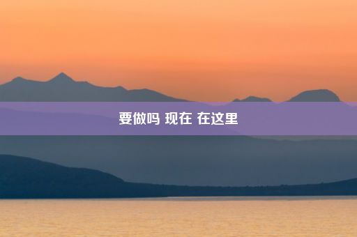 要做吗 现在 在这里