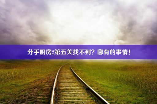 分手厨房2第五关找不到？哪有的事情！