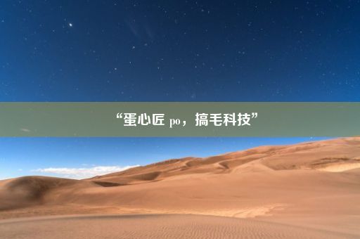 “蛋心匠 po，搞毛科技”