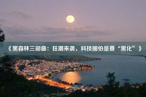 《黑森林三部曲：狂潮来袭，科技圈怕是要“黑化”》