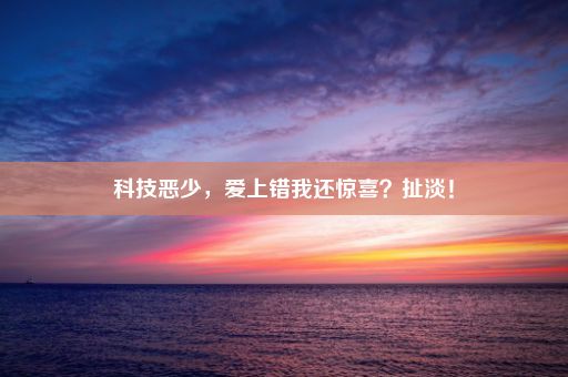 科技恶少，爱上错我还惊喜？扯淡！