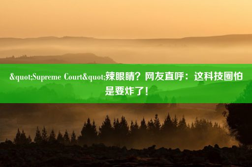 "Supreme Court"辣眼睛？网友直呼：这科技圈怕是要炸了！