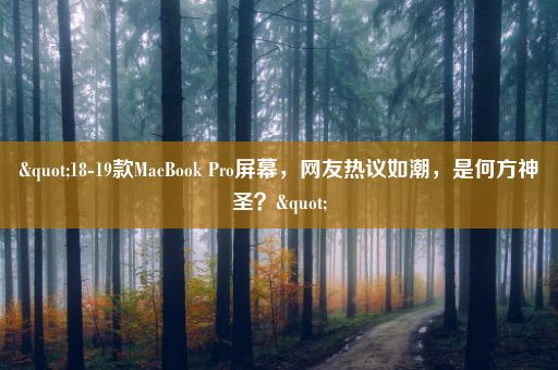 "18-19款MacBook Pro屏幕，网友热议如潮，是何方神圣？"