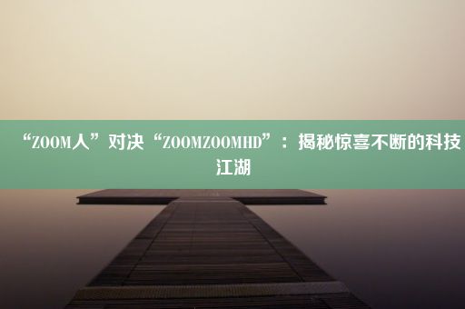 “ZOOM人”对决“ZOOMZOOMHD”：揭秘惊喜不断的科技江湖