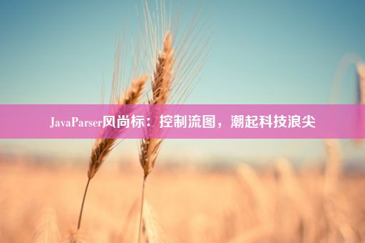 JavaParser风尚标：控制流图，潮起科技浪尖